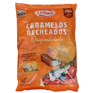 Bala Caramelos Recheados Pct 600g Embare