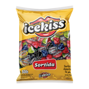 Bala Sortida Icekiss Recheada com Chocolate Pct 500g