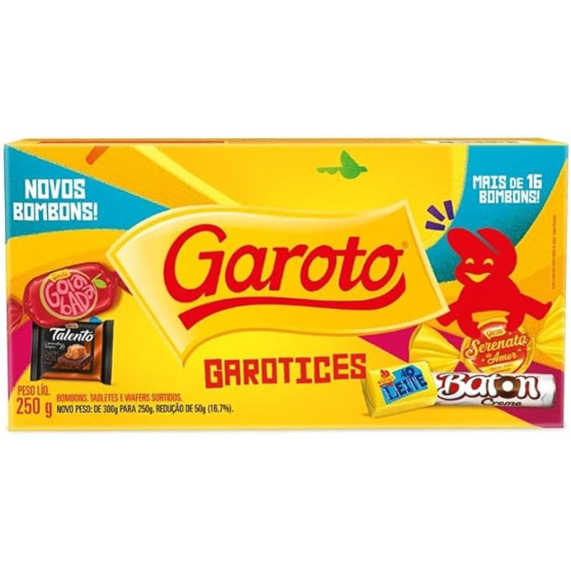 Bombom Garoto Garotice Sortido cx 250g Garoto
