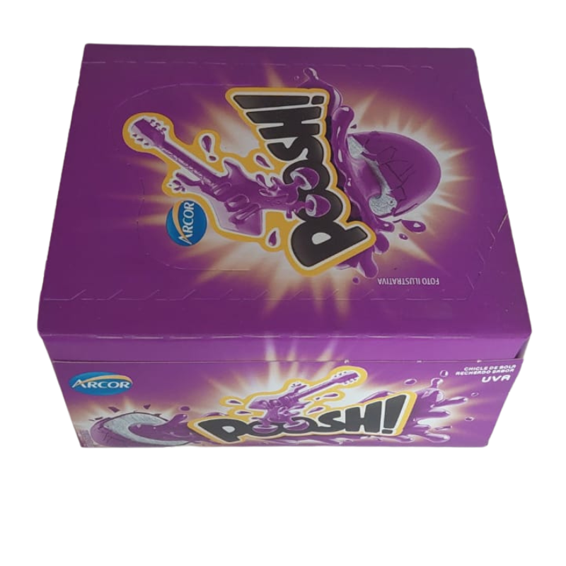 Chiclete Poosh Uva DP 200g 40Un