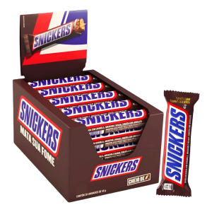 Chocolate Snickers Recheado Caramelo e Amendoim Dp 900g 20Un  M45gARS