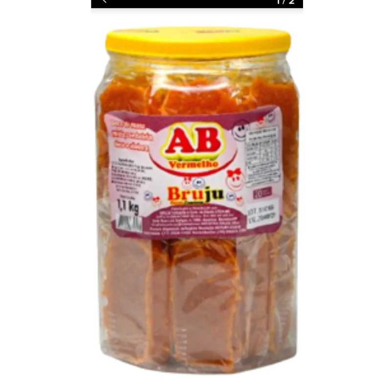 Doce AB Abobora e Batata Pte 1,1Kg com 20Un Brujú