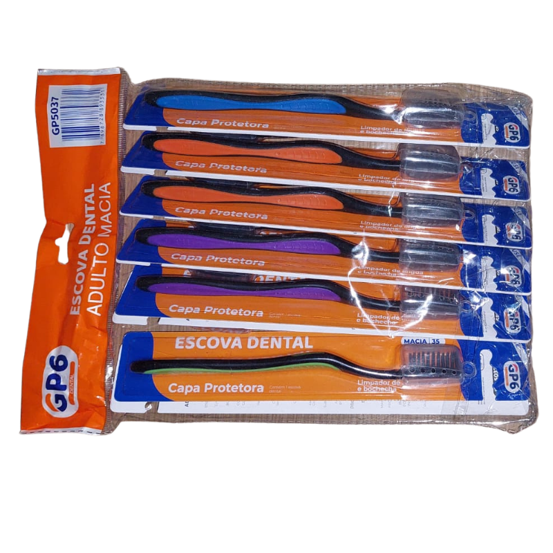 Escova Dental Adulto Macia Pct 12 Un