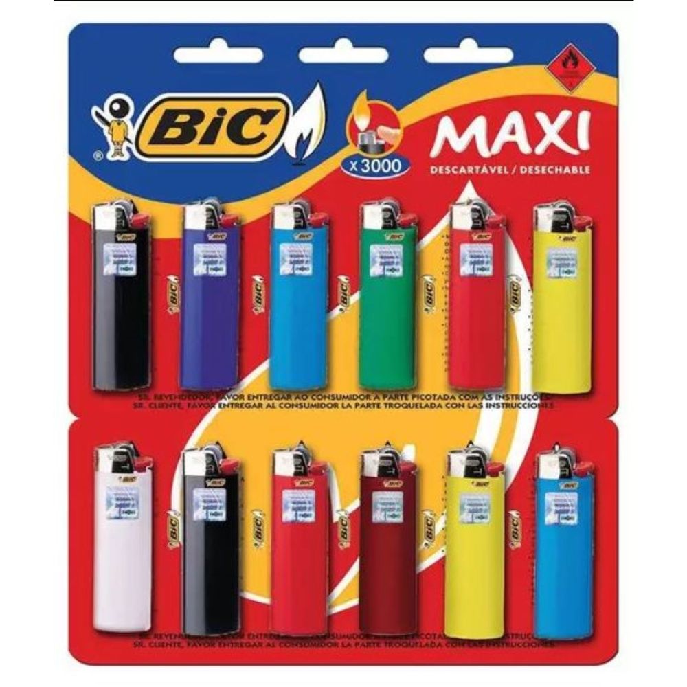 Isqueiro Bic Maxi Grande Ct 12un Bic