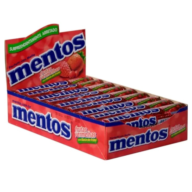 Bala Mentos Frutas Vermelhas Dp 16un