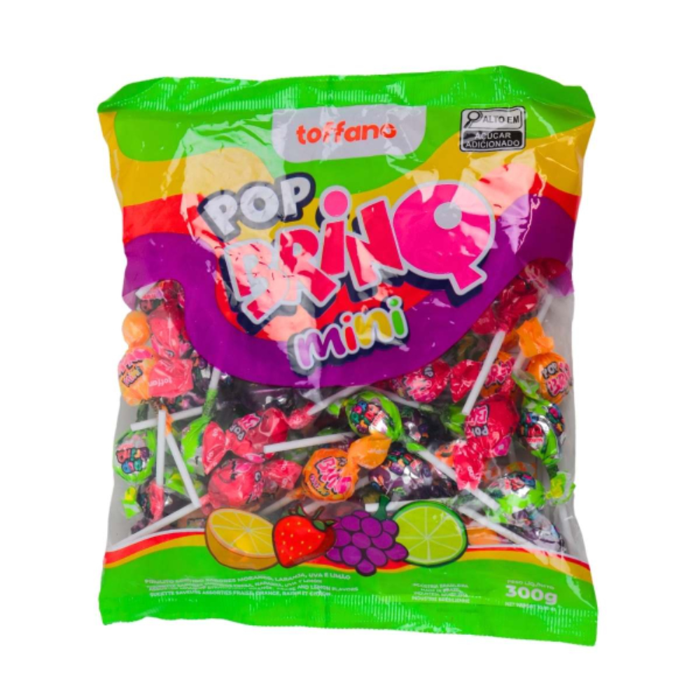 Pirulito Pop Brink Mini Pcte 300g Tofano